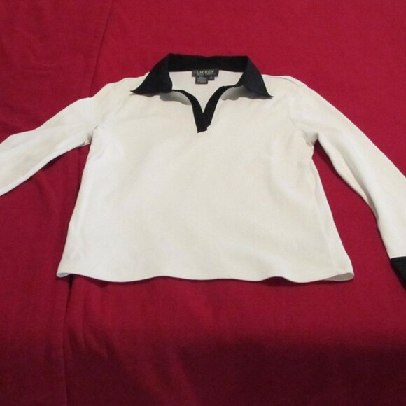 NWOT Women's Ralph Lauren Long-Sleeve Black & White Top & Barely Worn Top - Picture 10 of 13